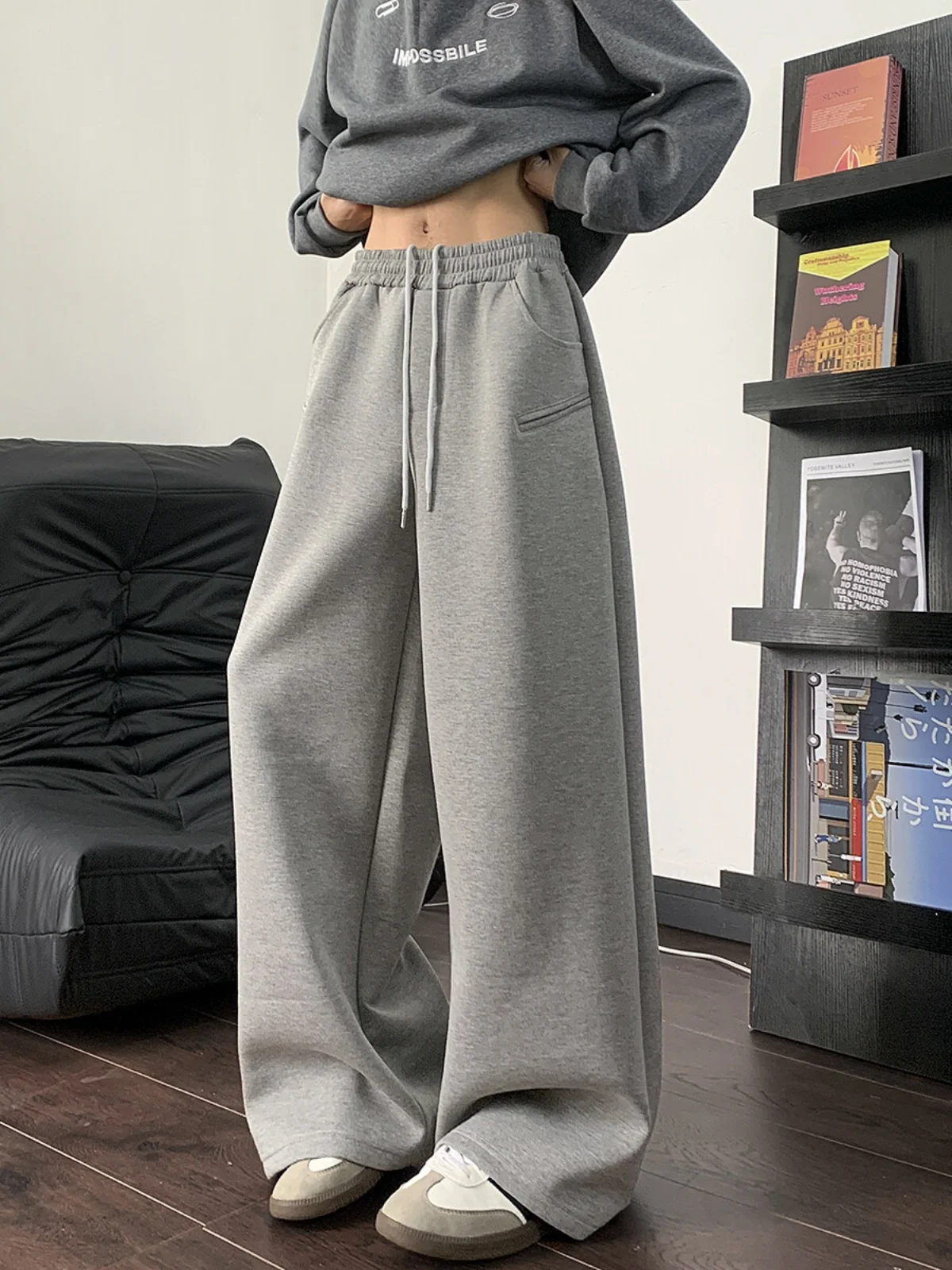 

Cleanfit American Retro Straight Leg Fce Lined Trousers Loose Comfortable Men's Autumn Winter Pants Youth Faion Trend