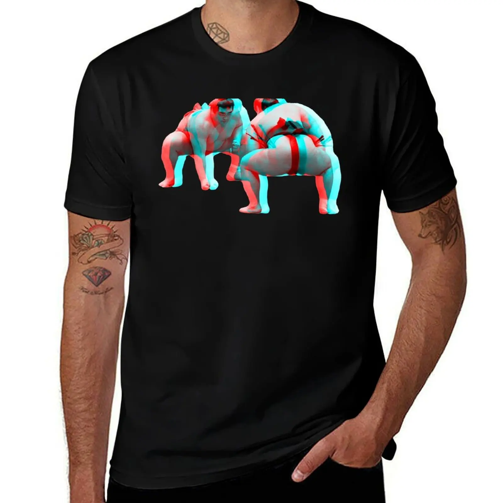 

3D Sumo Wrestlers T-Shirt summer top anime stuff Luxury man mens fashion