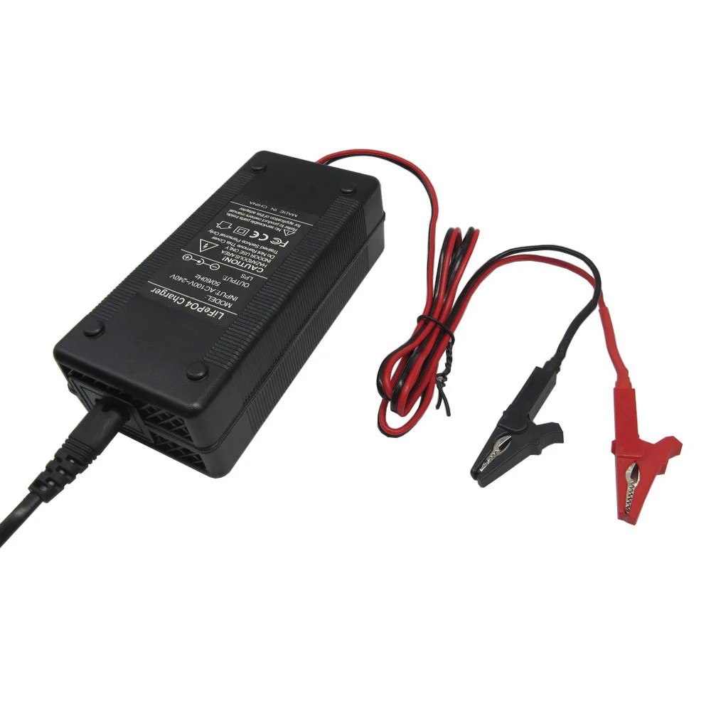 Szybka ładowarka Lifepo4 14.6V 10A 20A 4S 12V 12.8V do akumulatorów litowo-żelazowo-fosforanowych, z złączami krokodylkowymi. — zdjęcie produktu 2