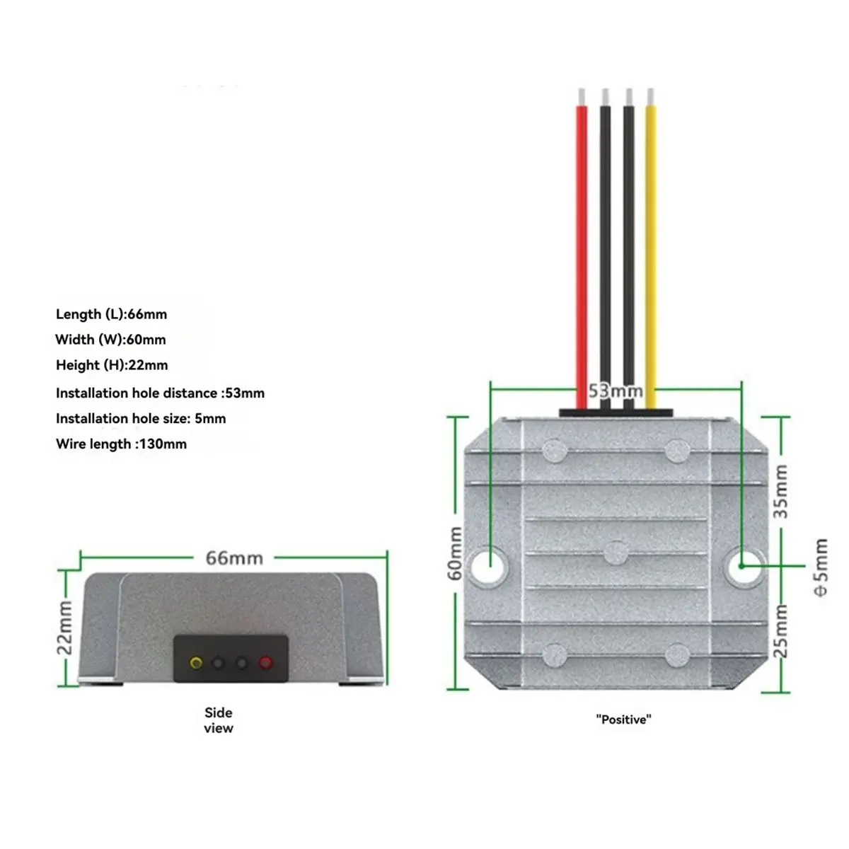 Digital Essentials 12V to 24V 5A Step-Up DC DC Converter 12 Volt to 24 Volt Boost Voltage Regulator