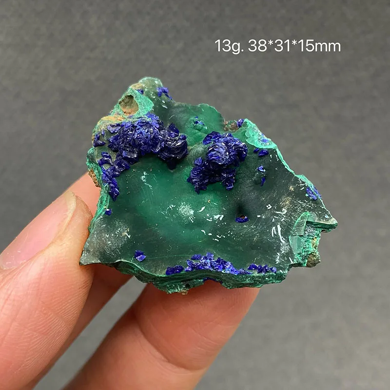 100% natural azurite and malachite symbiotic raw stone mineral specimens