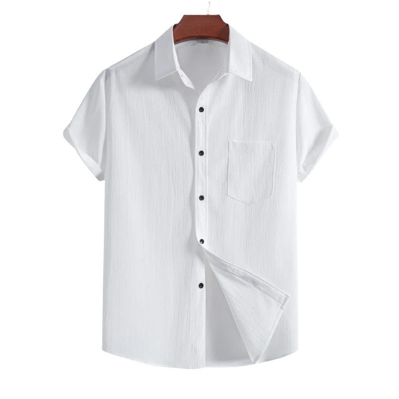 Chemise en coton Tiki pour hommes, chemises provoqué, chemisiers, vêtements coréens, vêtements populaires, hawaïens, originaux