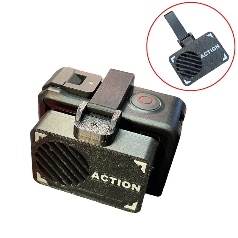 

1PCS External Cooling Fan Add-on Active Cooler Clip Mounting Radiator Outdoor Long Recording For DJI Osmo ACTION 4​ Camera Cage
