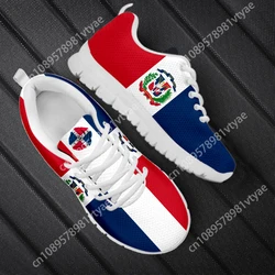 Mesh Sports Jogging Casual Shoe For Women Men Dominican Republic Flag Custom Ladies Flats Sneakers Outdoor Male Running Shoes