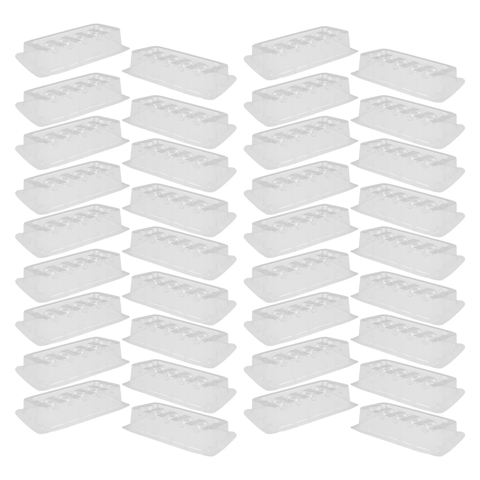 Bandeja de agujas todo en uno para tatuaje, soporte de tinta desechable para pigmentos, paleta de Microblading, bandeja organizadora de plástico grueso, 100 Uds.