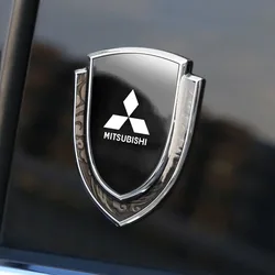 3D Metal Car Side Fender Sticker Shield Badge Emblem Logo for Mitsubishi Pajero Sport Eclipse Cross L200 Colt Delica Ralliart