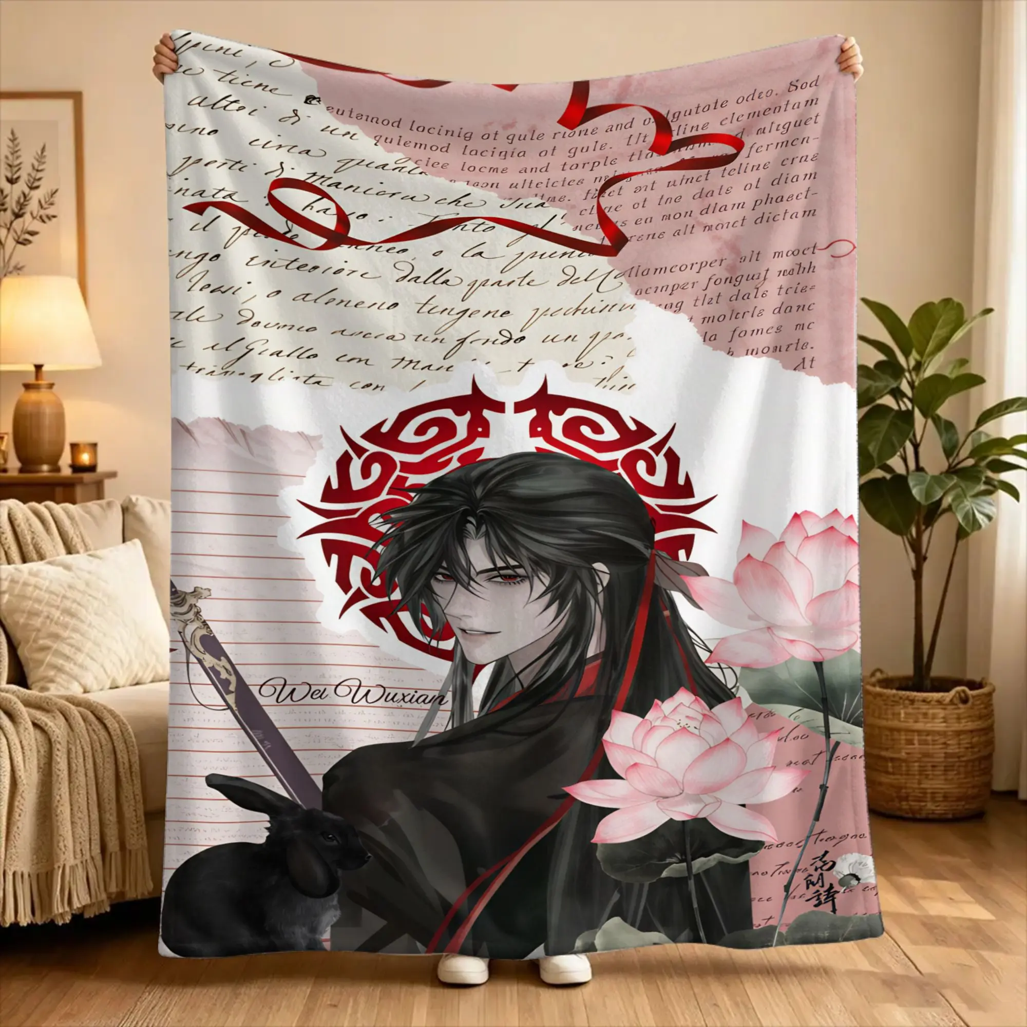 The Untamed Wang Yibo Wei Wuxian  Flannel Blanket  Soft Durable Bedding Throws for Couch Chair Bedspread Sofa Bed Cover