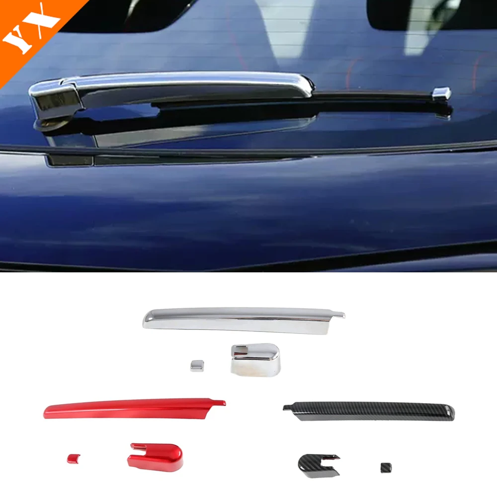 

Carbon Red Chrome For Changan UNIT 2020-2024 Car Rear Window Windshield Wiper Arm Blade Cover Trim Molding Auto Accessories