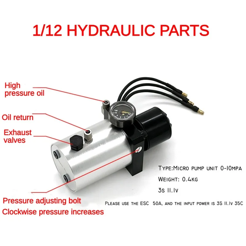 7MPA Full CNC Micro Mini High Pressure Integrated Pump Metal Round Pump Teaching Experiment Hydraulic Model Accessories