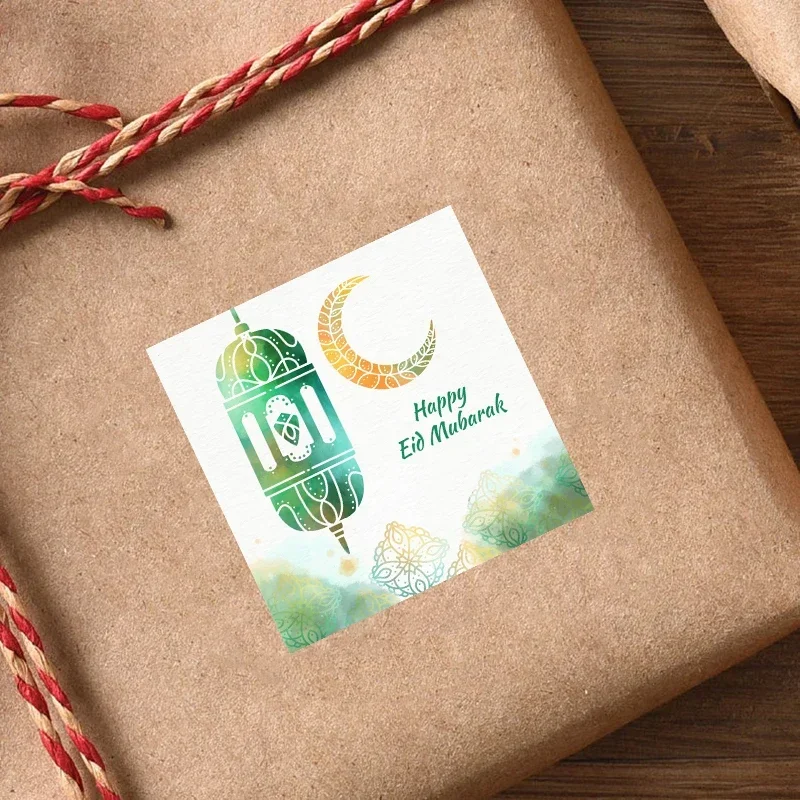 Ramadan Kareem Mubarak Stickers Labels Blessed Ramadan Eid Mubarak Muslim Eid al-Fitr Festival Holidays Greeting Card Decor