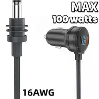 Práctico cargador de coche 3 en 1 para Starlink Mini, enchufe USB tipo C de alta potencia, encendedor de cigarrillos con pantalla LED y voltímetro