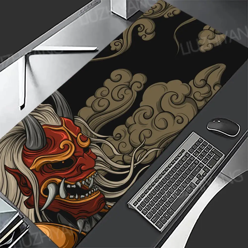 

Japanese samurai devil Mouse Pad Large Gaming Rubber Mousepad XXL Non-slip Table Mat Office accessories keyboard Long Mousepads