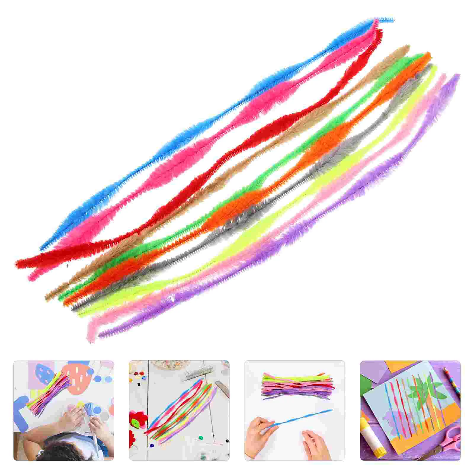 200pcs Thicken DIY Craft Kids Wave Stick Funny Twisting Rod Educational Toy (200pcs/Set) twisting stick