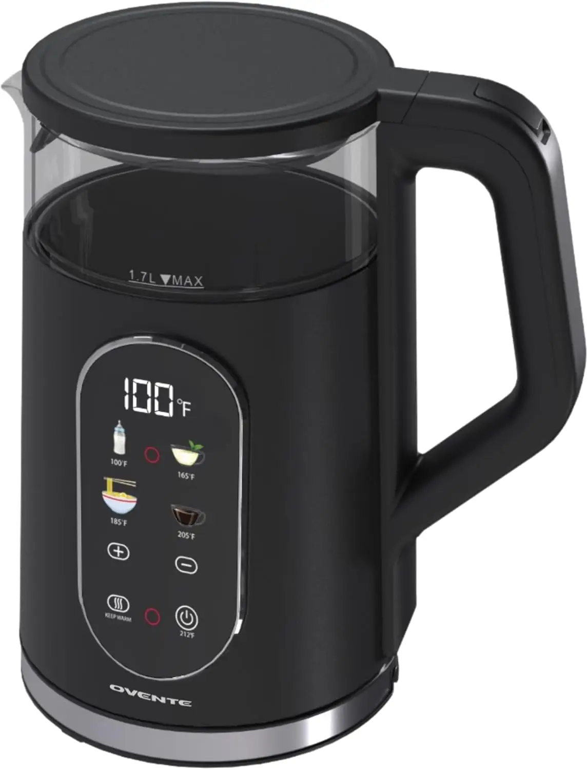 

Electric Kettle, 1.7L Fast Boiling Water Heater with Digital Touchscreen, Double-Wall Cool Touch Exterior, 5Hr Keep Warm