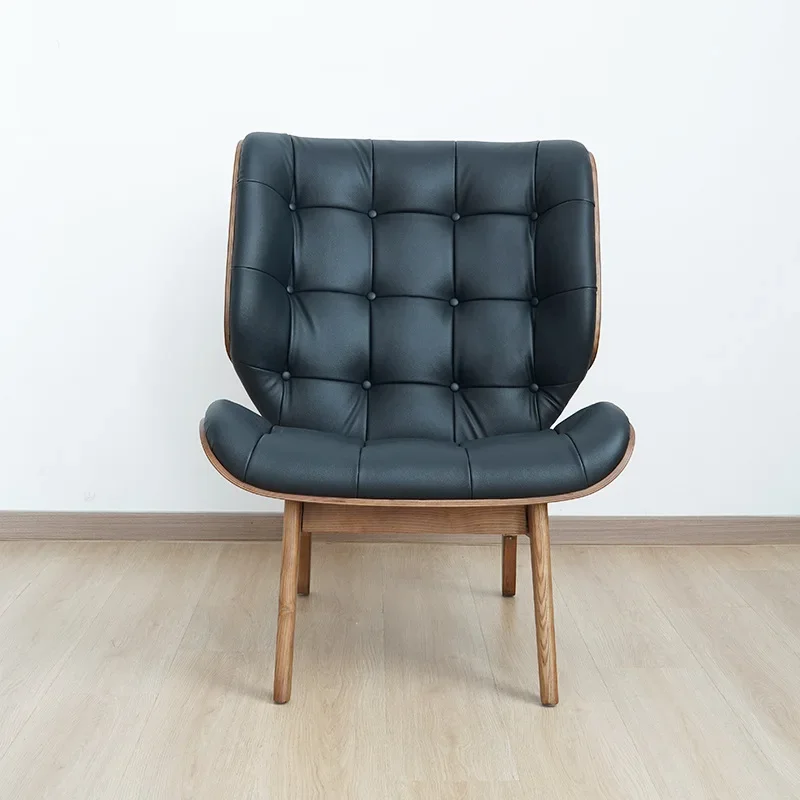

Nordic solid wood fabric mammoth chair hotel bed and breakfast furniture leisure single art sofa high back