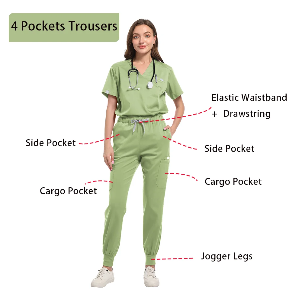 Verpleging Scrubs Set Anti-Rimpel Medische Chirurgische Toga Groothandel Ziekenhuis Scrub Top Arts Verpleegkundige Speciale Scrub Uniform Mannen Vrouwen