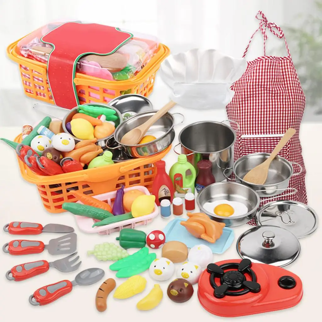 

1Set Playset Pretend Kitchen Fruits Vegetables Toys Kitchen Pretend Play Accessories