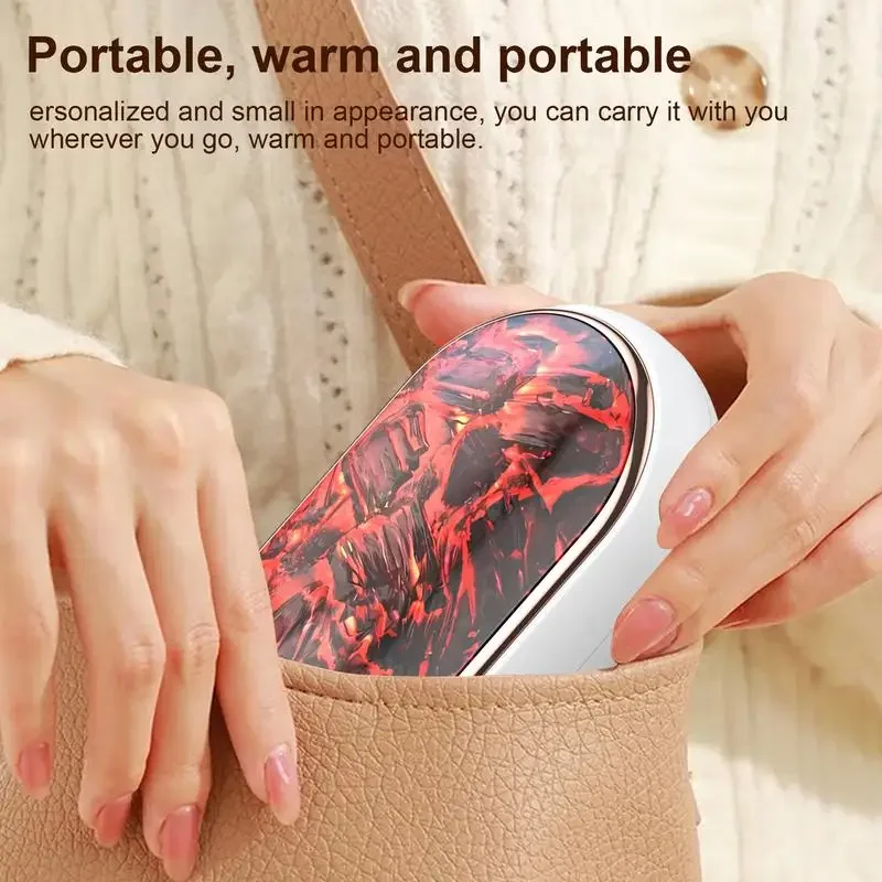 Pocket Hand Warmer Portable Mini Hand Heater With Burning Flame Design Lamp Fast Heating Hand Warmer Winter Supplies