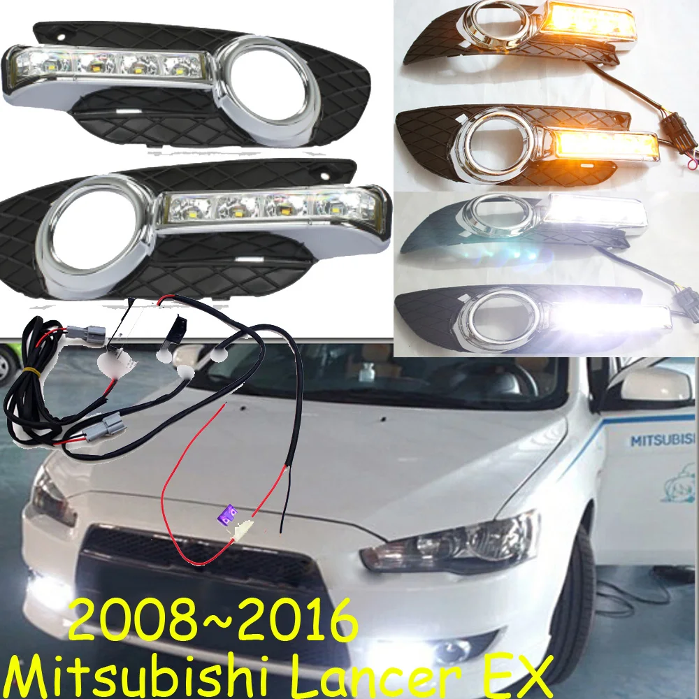 car bumper headlight for Mitsubishi Lancer daytime light 2008~2015y motor DRL car accessories LED auto headlamp fog light