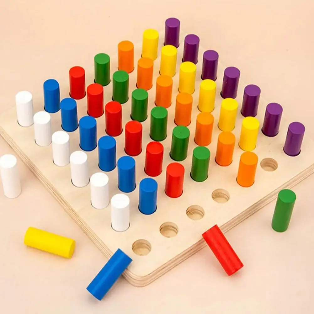 Zylinder buchse blockiert Spielzeug interessante hölzerne Lernspiele Mathe Spielzeug frühes Spielzeug Kinder pädagogische Kinder a8z4