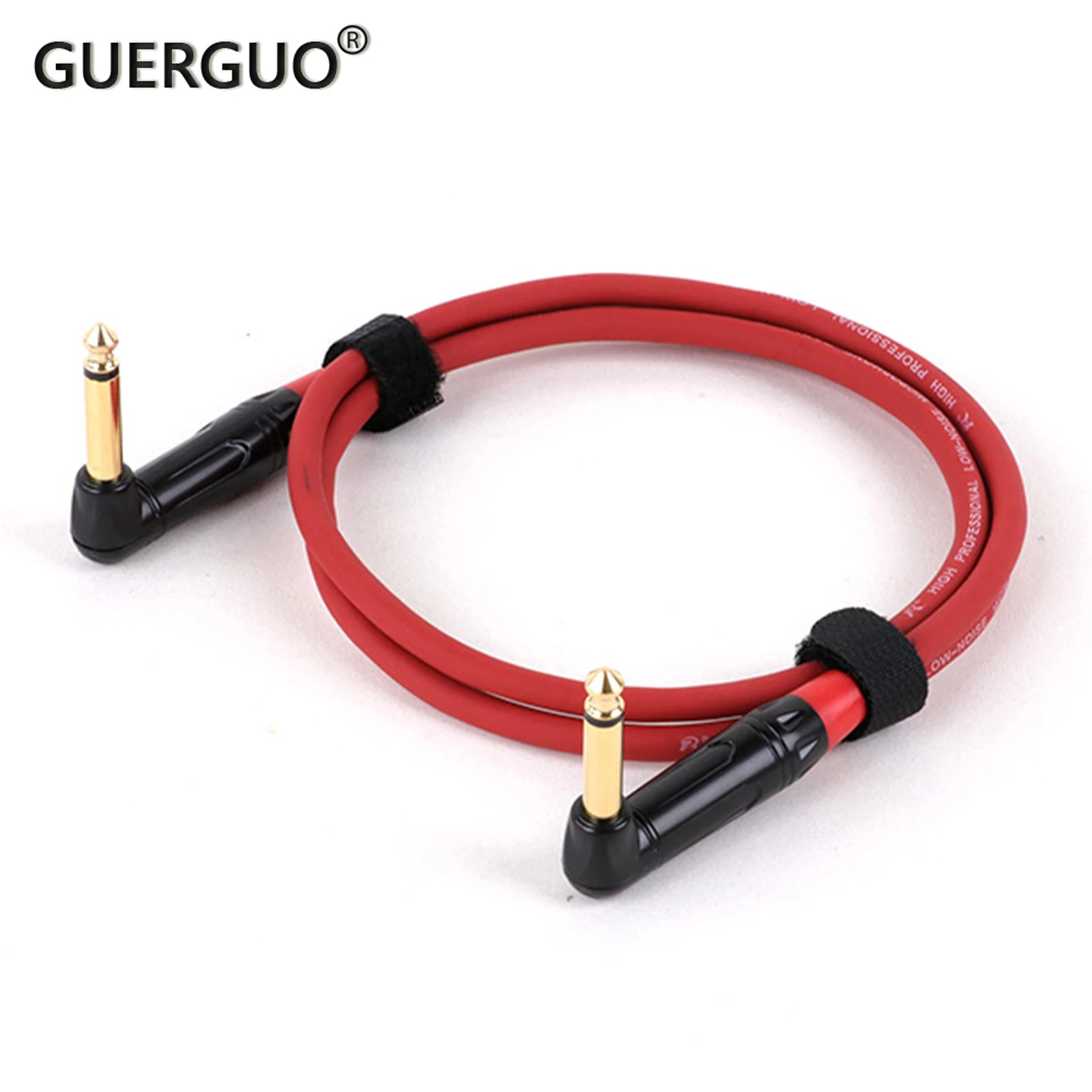 Instrument Right Angle Jack 6.35 mm Mono Cable Gold Plated 0.3m 1m 2m 3m 5m 8m 10m Male to Male Cable for Guitar Bass Keyboard