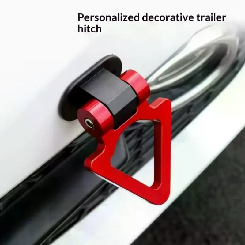 ABS Car Styling Trailer Hooks Simulation Racing Ring Bumper Sticker Decoration Tow Hook Sticker Universal Vehicle Towing Hook