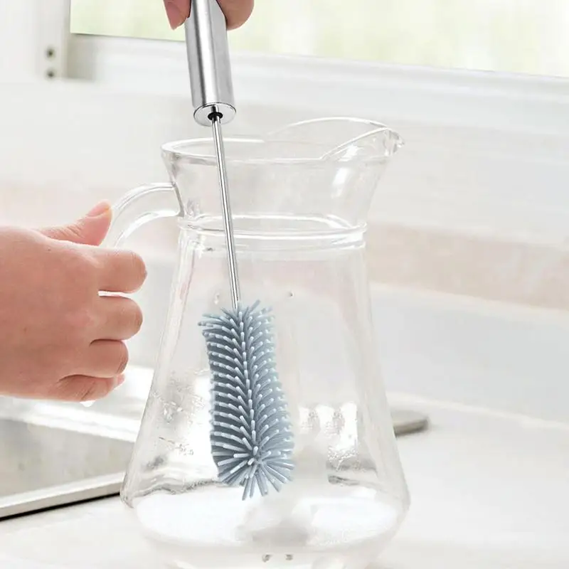 Bottle Cleaner Brush Reusable Long Handle Bottle Cleaner Silicone Cleaner Brushes Or Cleaning Baby Bottles Narrow Neck Bottle