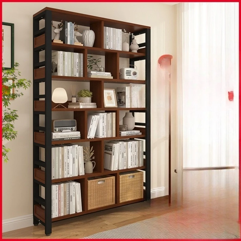 

Wooden shelf, against the wall, living room book shelf