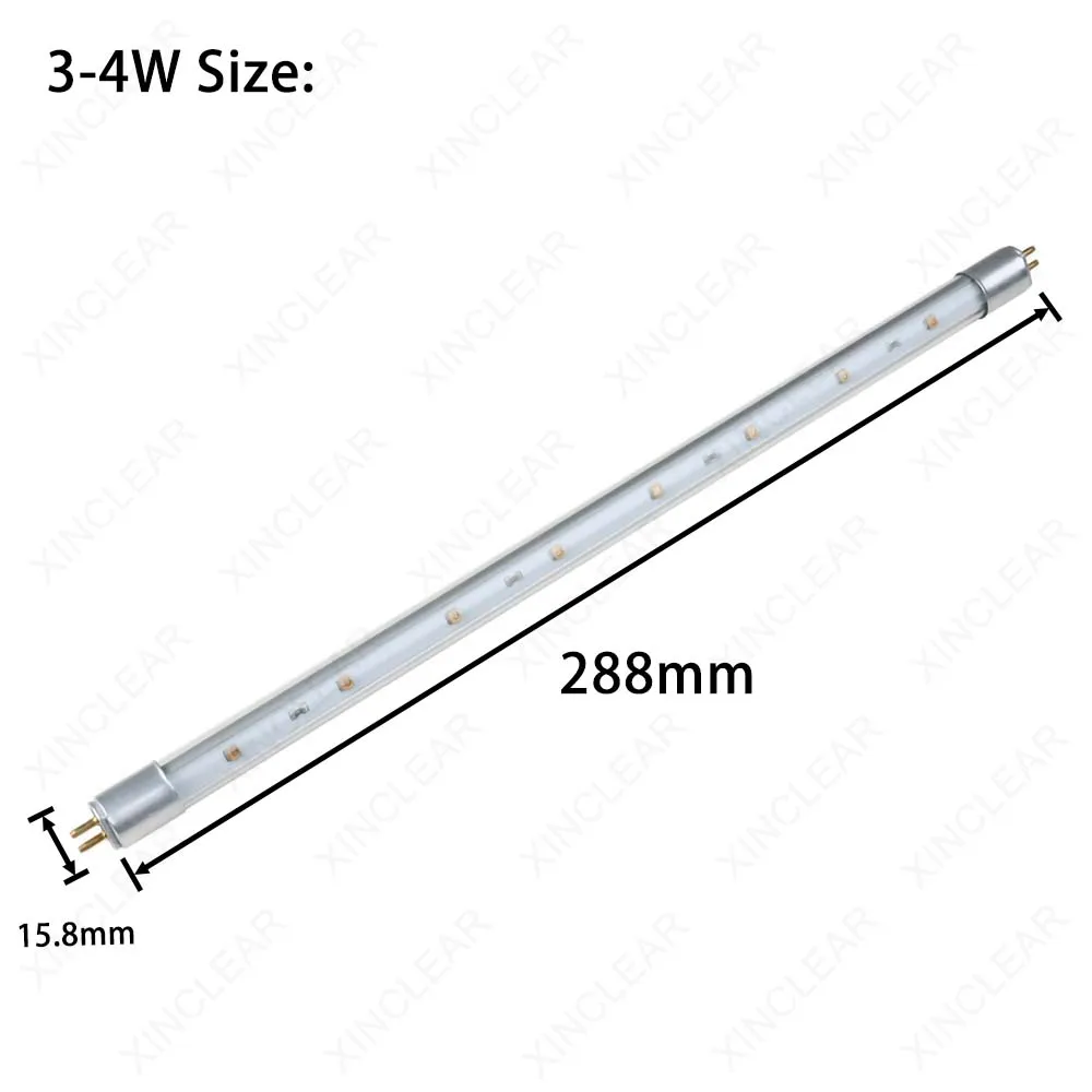 T5 3W 4W 5W 6W Quartz LED Ultraviolet Lamps Sterilizer Tube 270nm 280nm UVC 12V 24V For Sterilization Purification Disinfection