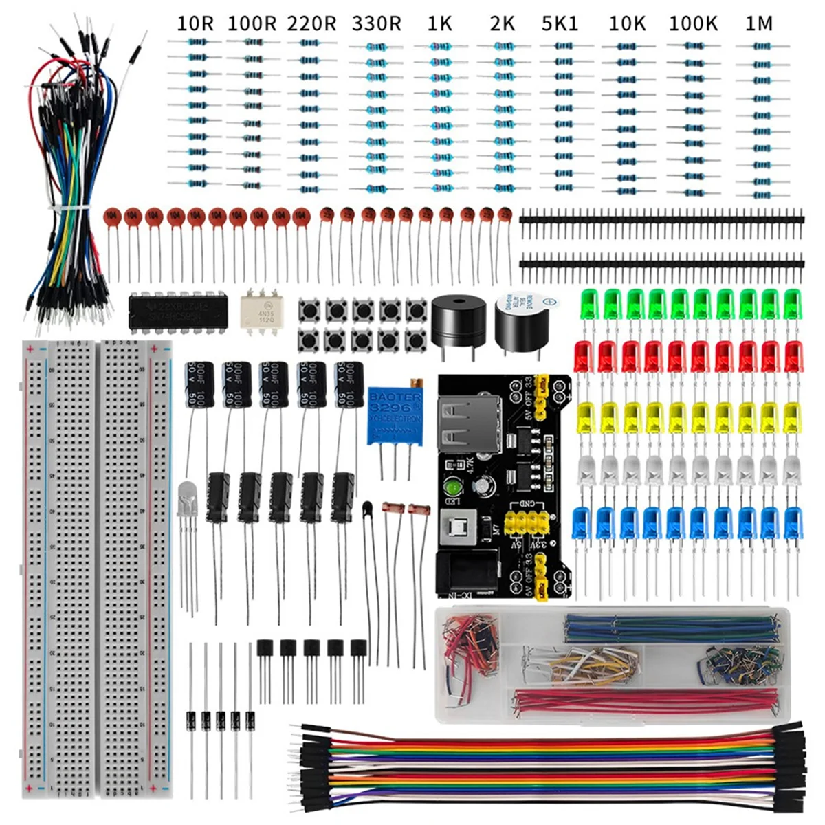 Starter Kit for Arduino R3 DIY Project for UNO R3 Electronic DIY Kit Electronic Component Set with Box 830 Breadboard