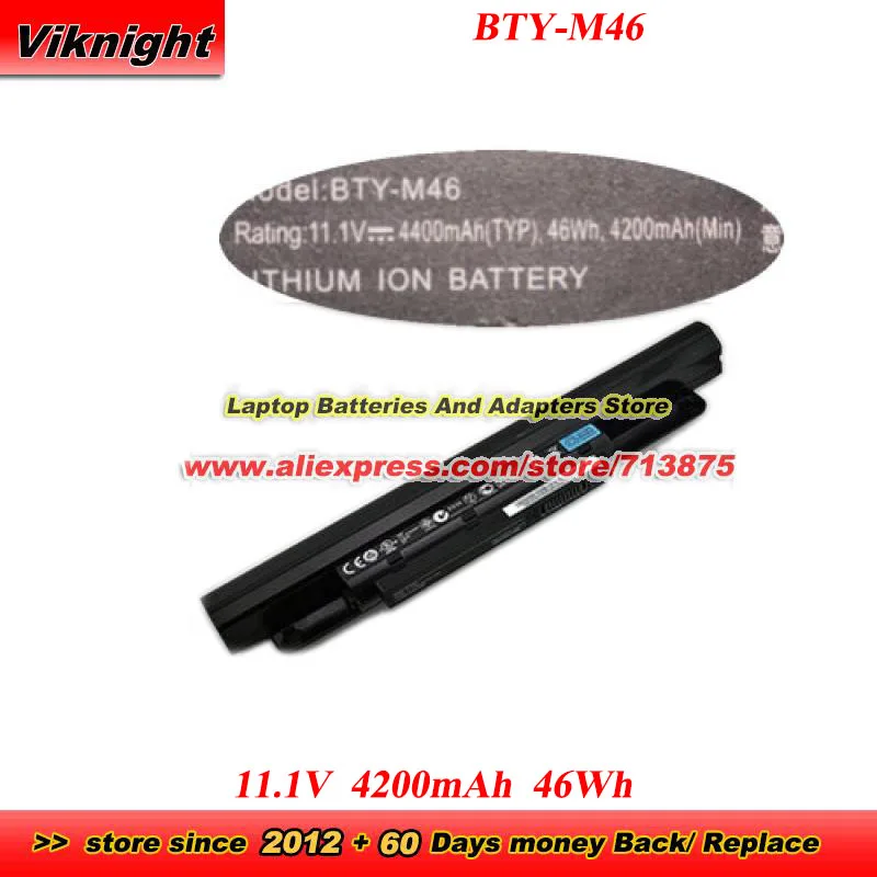 

Аккумулятор BTY-M46 925T2015F 11.1V 4200mAh 46Wh 5900mAh 65Wh для GE40 X-slim X460 X460DX X460-004US X460DX-216US X460DX-I548W7P