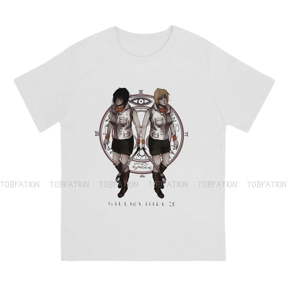 Silent Hill Game Heather Mason Alessa Gillespie Fanart TShirt Men Alternative Big Size Harajuku Crewneck Cotton T Shirt 2020 view 2