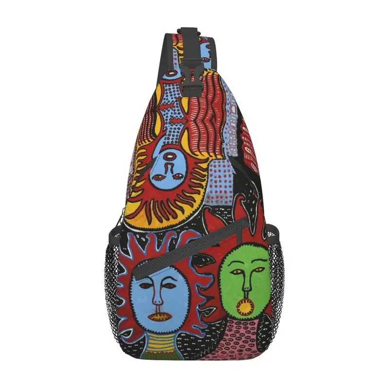 Yayoi Kusama Abstract Painting Sling Chest Bag Customized Shoulder Crossbody Backpack for Men Cycling Camping Daypack