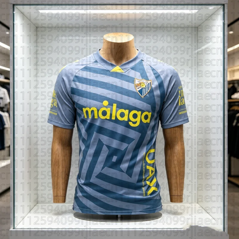 Camiseta de Fútbol Ligera del Málaga CF 2026 para Hombre, Estilo Casual, de Secado Rápido, Apta para Uso Diario y Entrenamiento, Verano Y2K