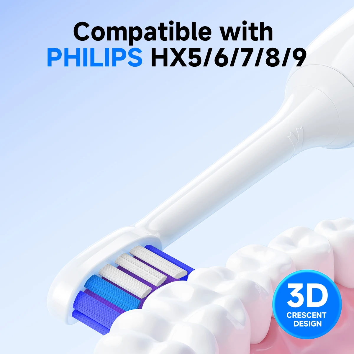 

Сменные насадки для щеток, 4/8 шт., совместимые с насадками для электрических зубных щеток Philips Sonicare DiamondClean HX5/HX6/HX9 HX6064