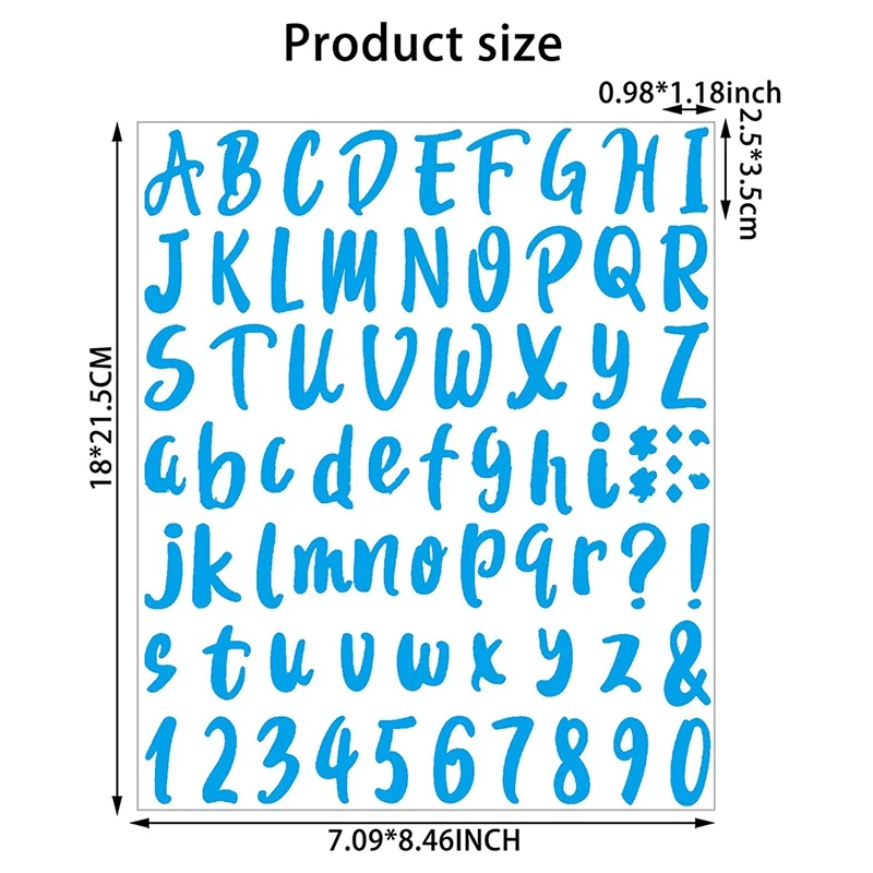 14 Sheets Vinyl Letters Numbers Kit Self Adhesive Letter Stickers Waterproof Mailbox Numbers Sticker (Multicolor)