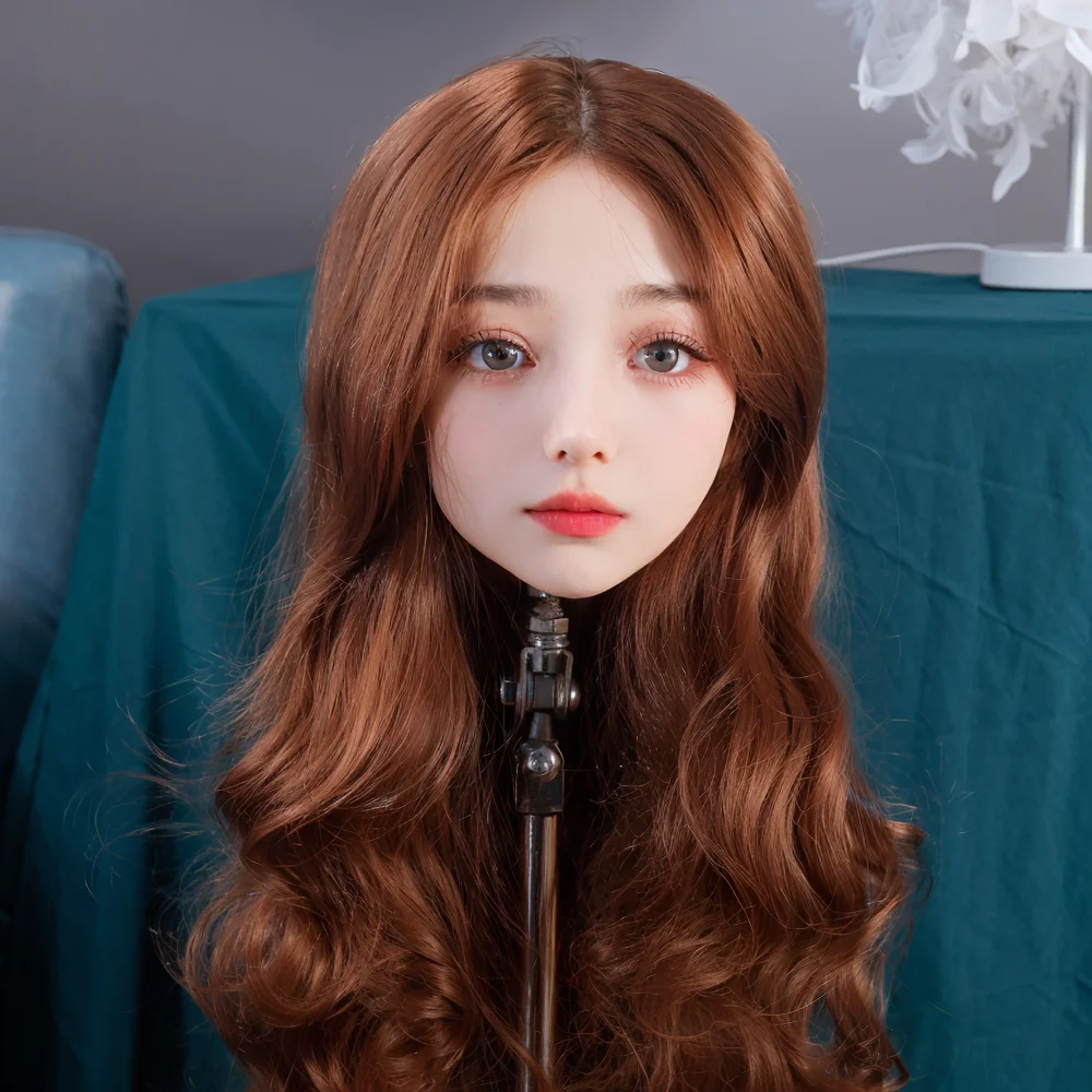 

TPE head M16 threaded interface, open-type wig pupil mouth makeup practice, hairstyle design(Random wigs)