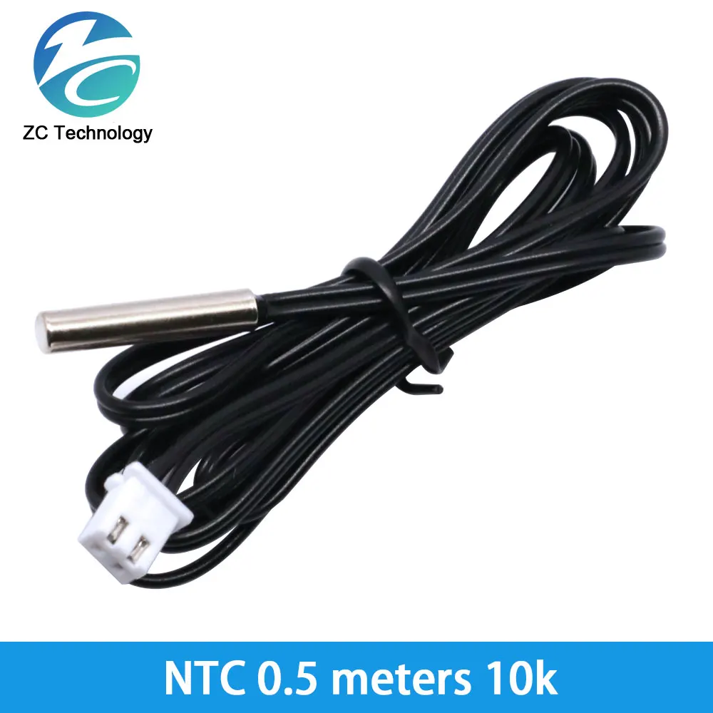 W1209 0.5m 1m Waterproof NTC Thermistor Accuracy Temperature Sensor 10K 1% 3950 Wire Cable Probe For Arduino W1401