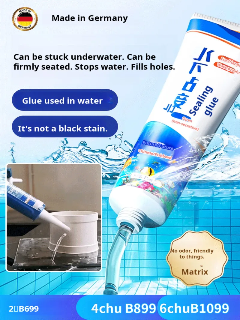 Sellador de silicona transparente impermeable para cocina, baño, acuario subacuático, molde, junta adhesiva resistente, relleno Flexible