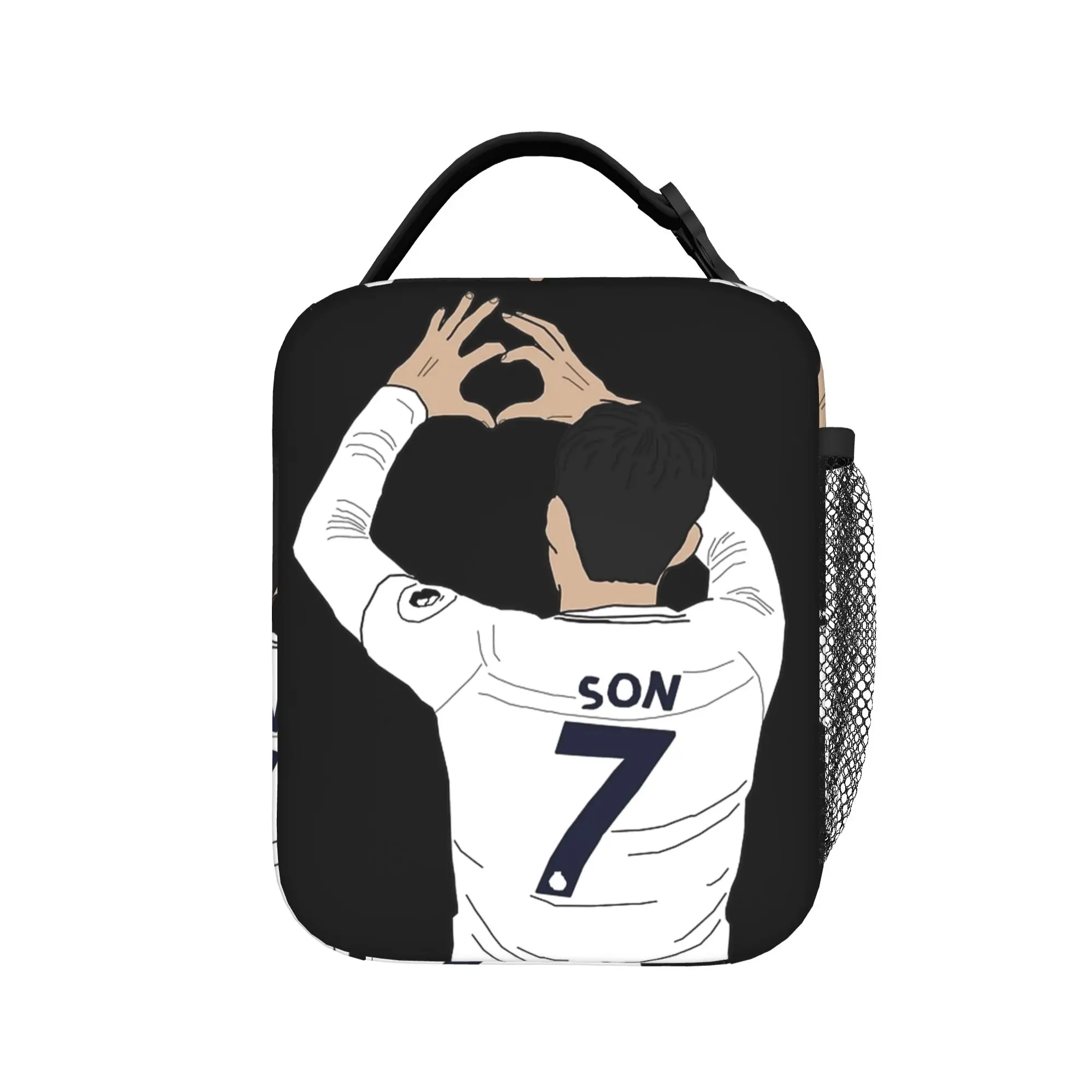 Son Heung-Min Soccer Football Insulated Lunch Bag Number 7 Meal Container Cooler Bag Tote Lunch Box Work  Travel Girl Boy