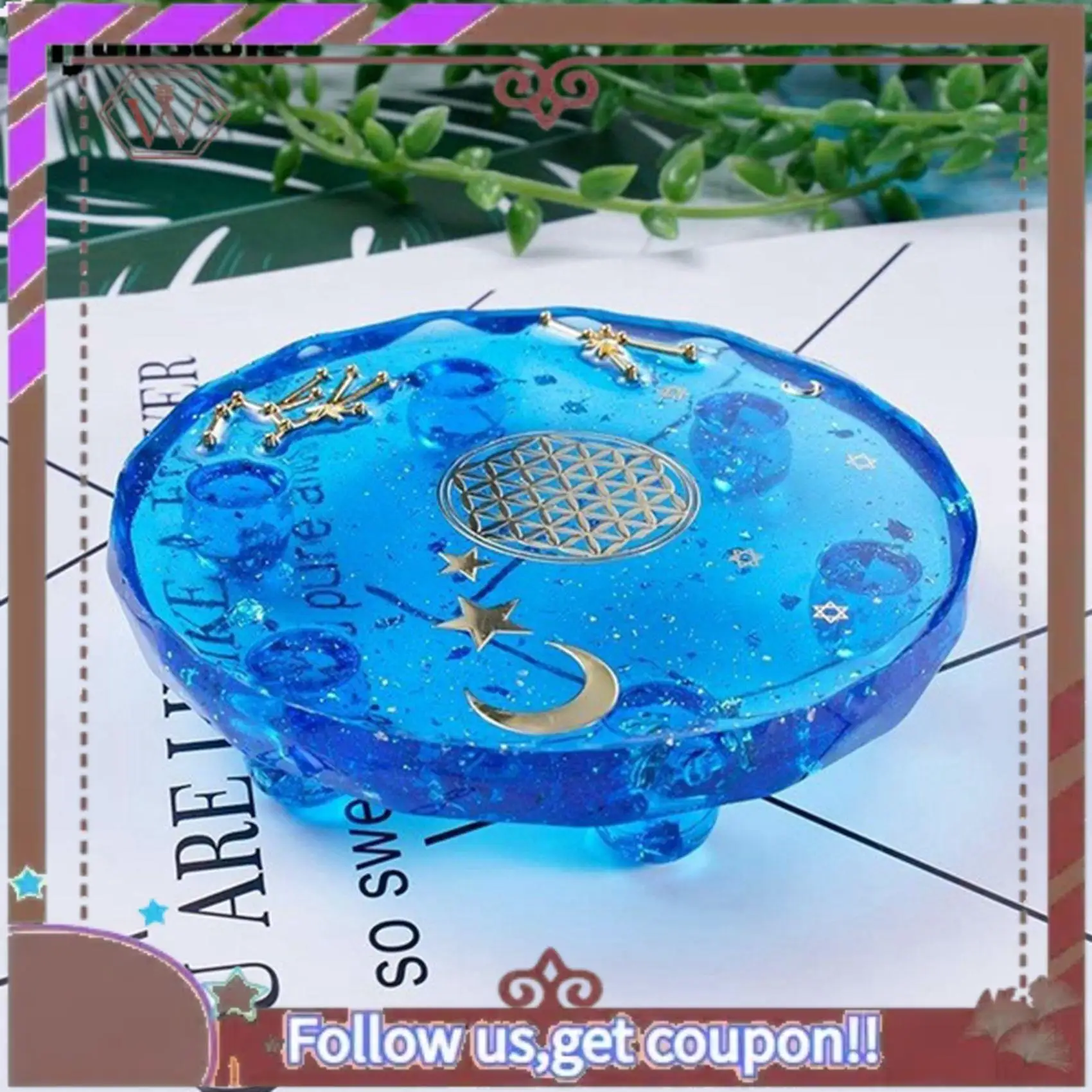 

(New)-2X New Creative Mini Resin Table Mold Silicone Mold Epoxy Mold Exhibition Table Mold Diy Crafting Tools(Molds Only)