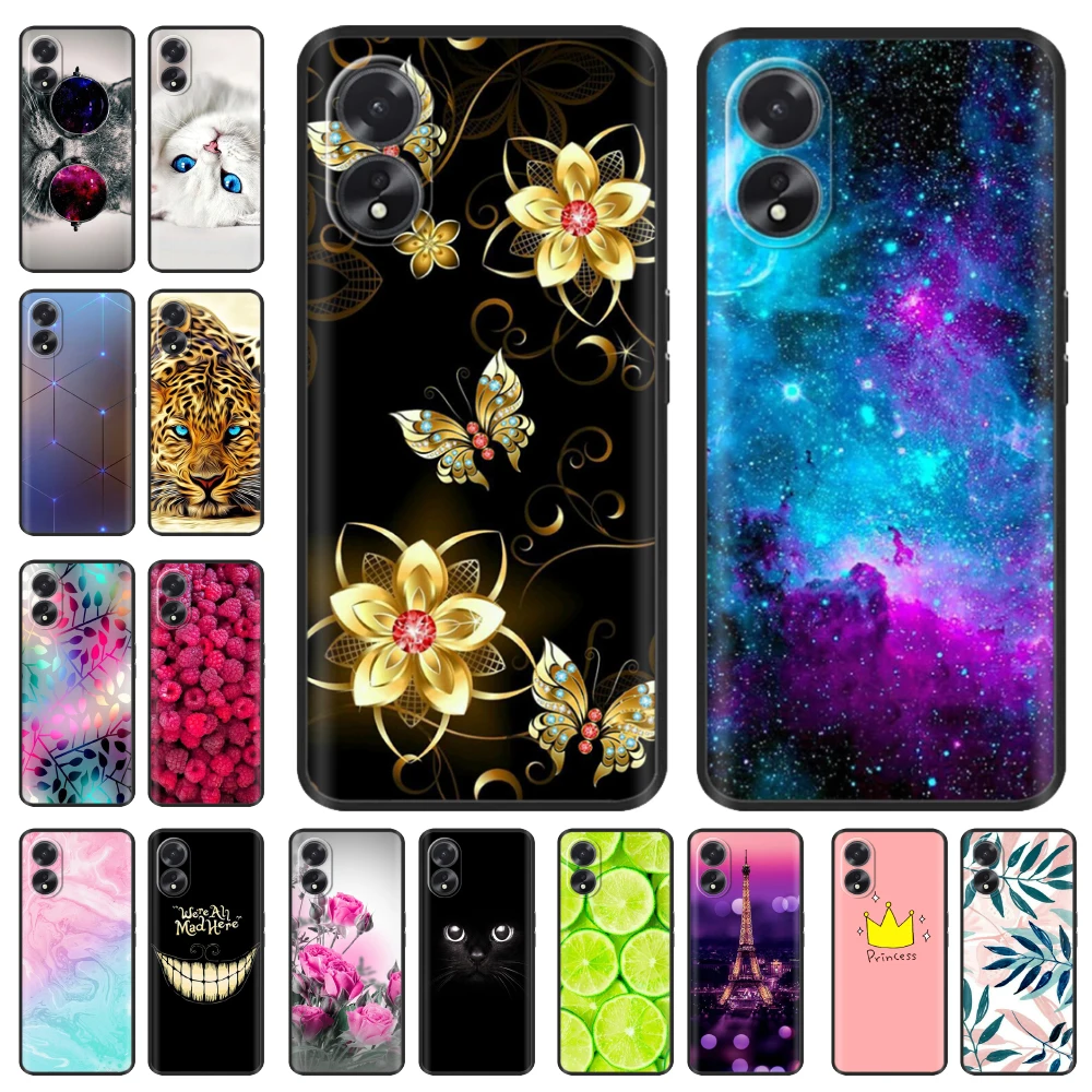 For OPPO A38 4G Case Soft Black Silicone Phone Case For OPPO A38 A 38 OPPOA38 CPH2579 Luxury Back Cover Cases Shell Fundas Coque