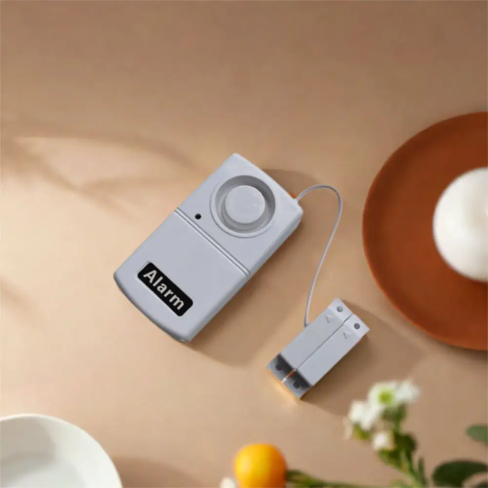 Magnetic Sensor Burglar Alarm Battery Powered High Decibel Detector Window Sensor Plastic Wireless High Decibel Alarm Doors