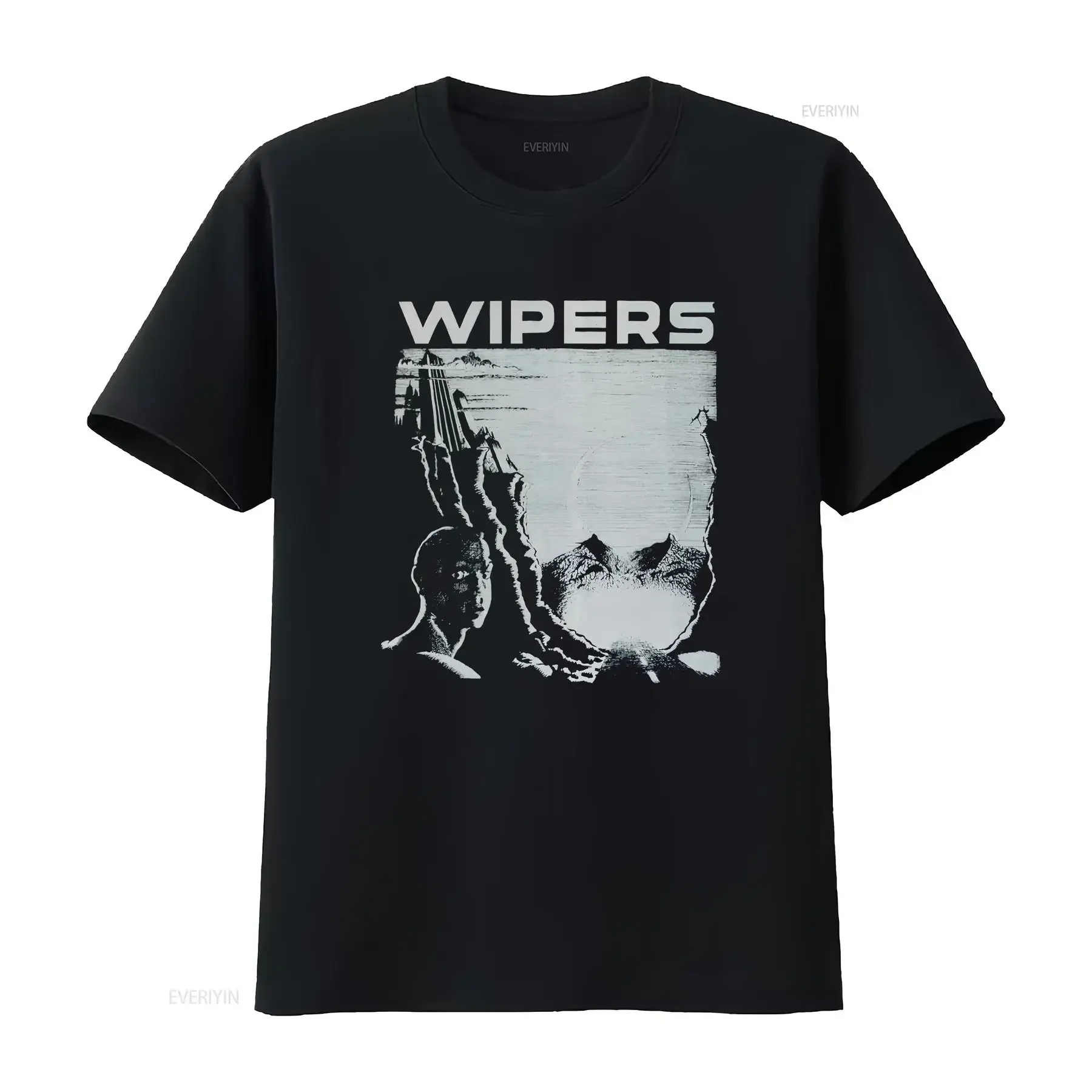 Wipers Band Punk Rock Alien Boy T Shirt vintage Washed graphic designer clothes Breathable fashion homme Comfortable Stretched