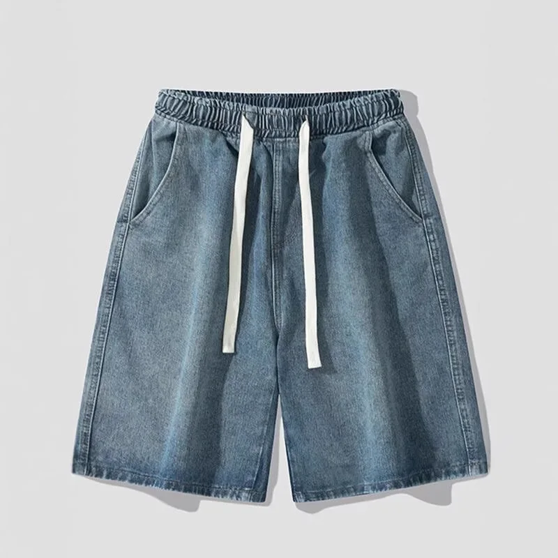 

Denim Shorts Men's Summer Thin Medium Pants Trendy Men's Casual Five-point Pants