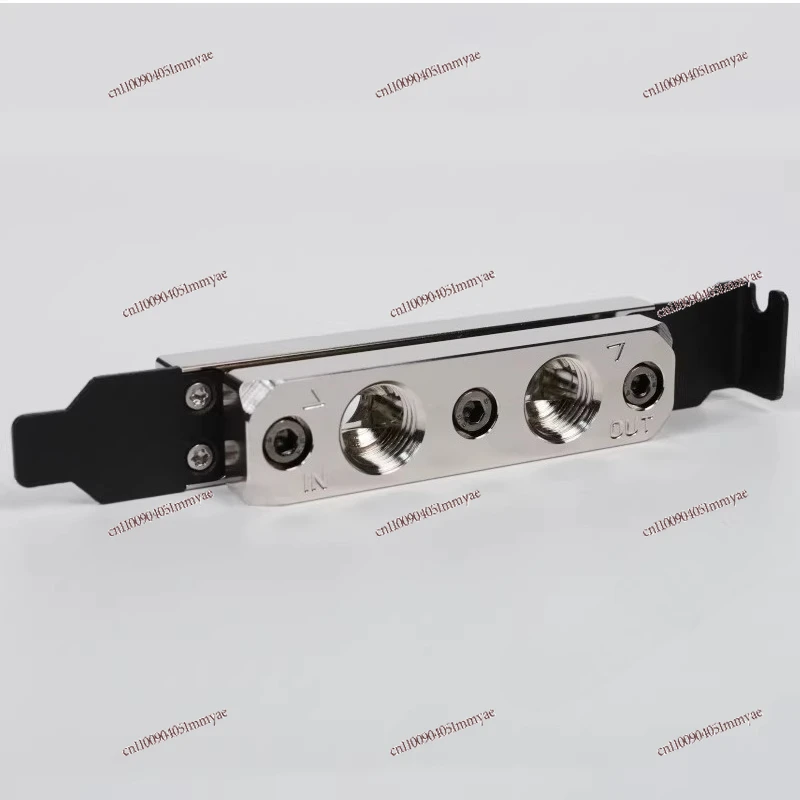 Water-cooled PCI adapter board, single-slot PCI baffle, through-board water injection head