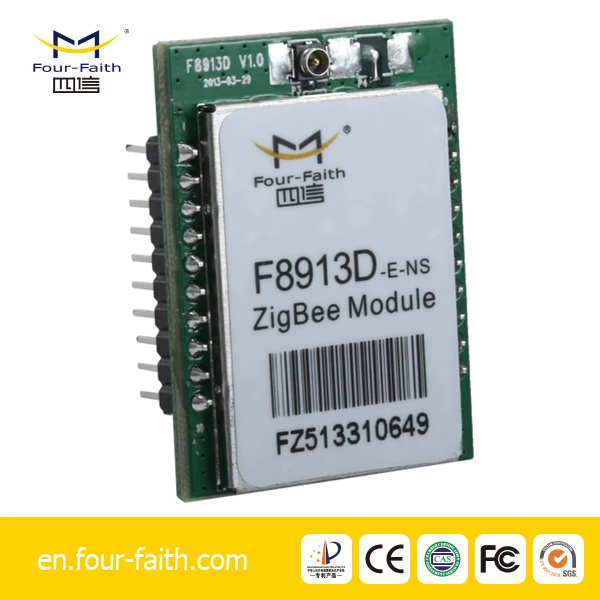 

Модуль F8913D ZigBee для питания UART, 5 каналов ввода-вывода, совместимых с 3 аналоговыми входами и 2 счетчиками импульсных входов c