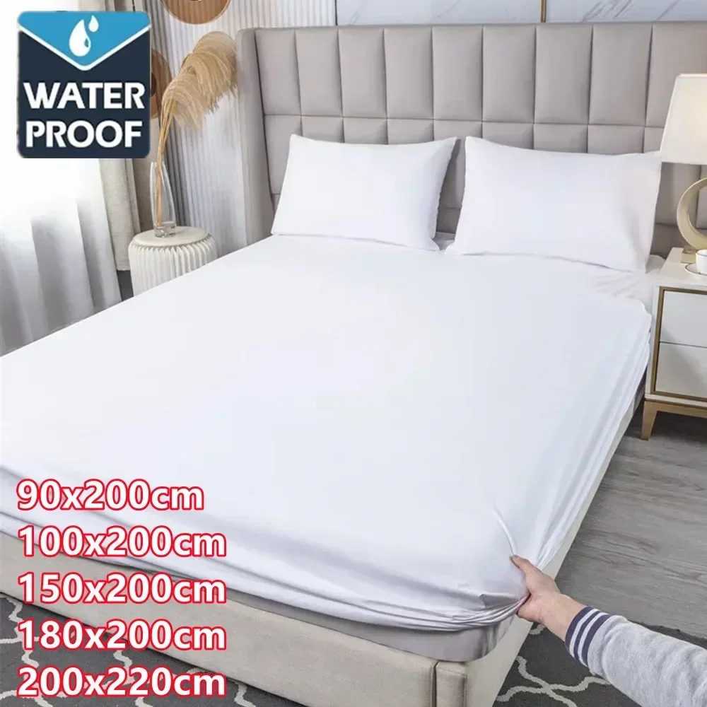 Waterproof Fitted Sheet Anti-slip Adjustable Mattress Cover High Quality Mite-resistant Mattress Protector for King Queen Bed