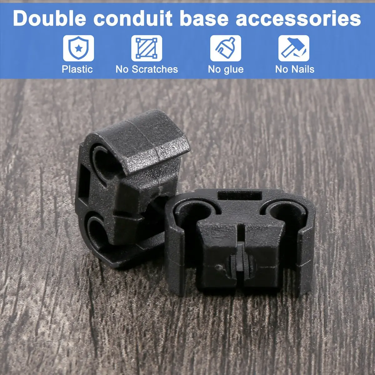 #56G Brake Cable Clip,40PCS 2 Point Brake Pipe Line Retaining Clip 811611797 4.75mm Black (black)