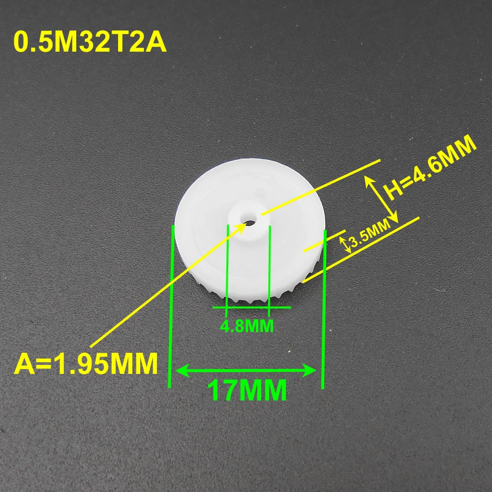 10개/세트 다양한 크기 0.5M 플라스틱 크라운 기어 구멍 직경 2mm 2.5mm 3mm 15/20/24/26/28/30/32/36 다중 톱니 DIY 프로젝트 로봇용